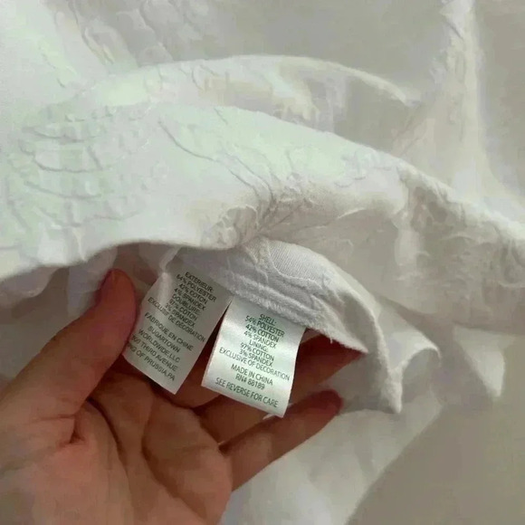 NWT Lilly Pulitzer White Kipton Romper Pineapple Embossed Ruffled Sz 14 sundress - Picture 12 of 12